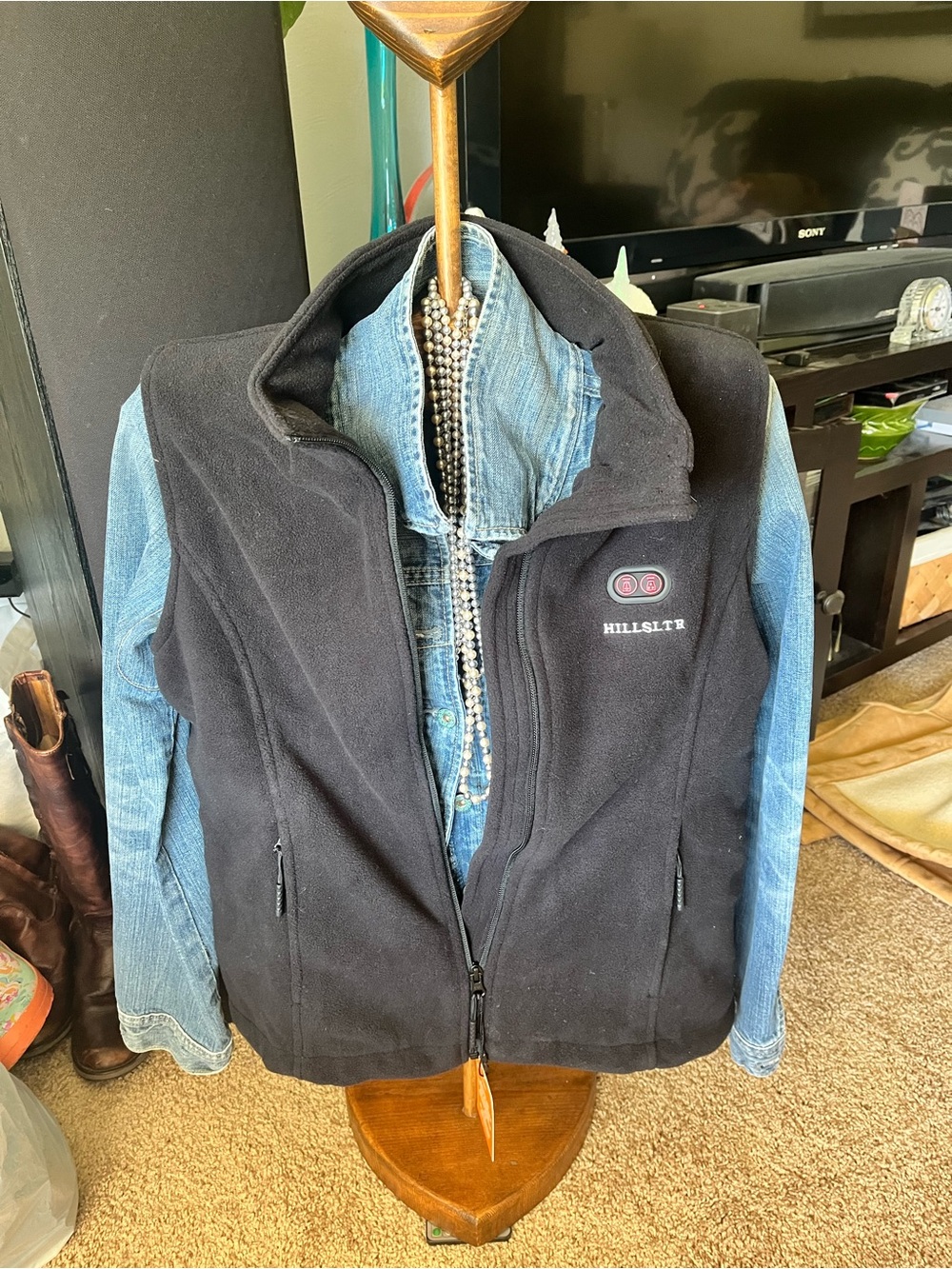 Ladies fleece heated vest